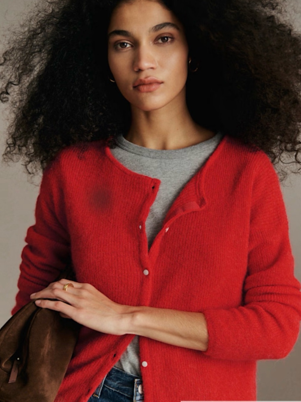 Sezane Gaspard Cardigan Red - Picture 10 of 11
